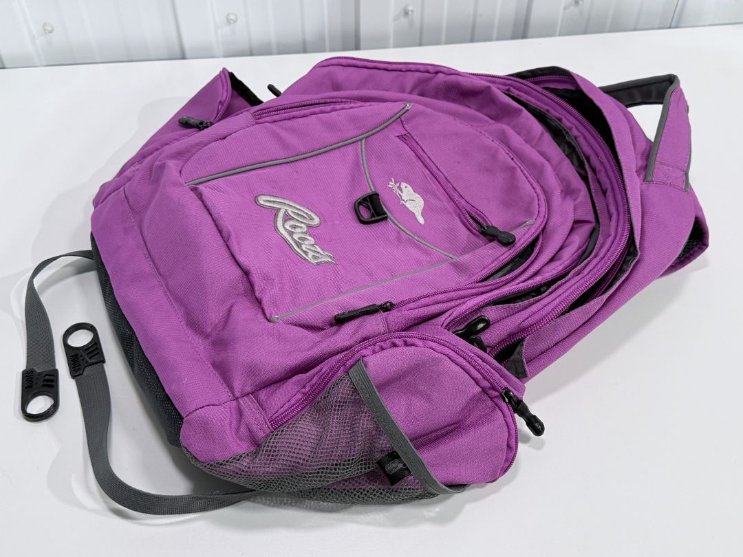 Roots Purple Backpack School Travel Bag Orthopedic Support System