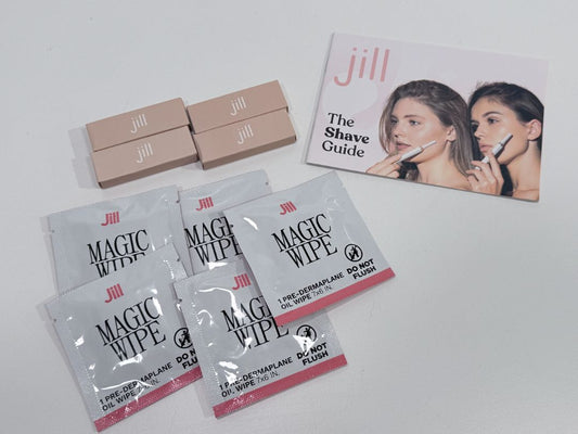 New Jill Facial Dermaplaning Shaving Razors & Magic Wipes Beauty Kit