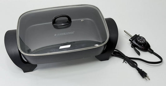 Black And Decker Electric Skillet Model SKG610C With Glass Lid And Temperature Control