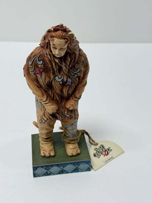 Jim Shore Wizard of Oz Cowardly Lion Figurine I Better Wait For You Outside Collectible