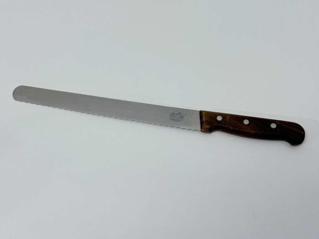 Vintage Victorinox Stainless Bread Knife 14 Inch Serrated Wood Handle