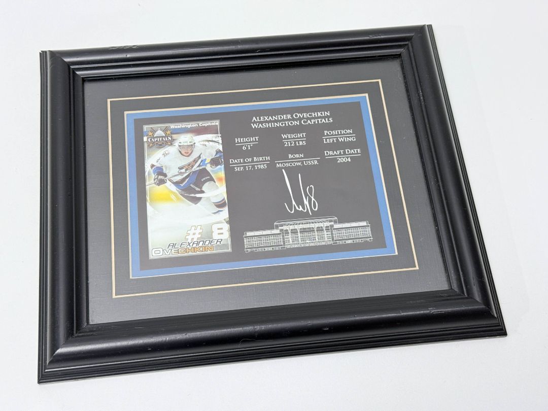 Alexander Ovechkin Washington Capitals Framed Player Card With Stats And Signature Print