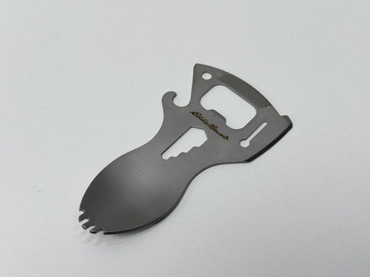 Eddie Bauer Stainless Steel Multi Tool Spork With Bottle Opener Wrench And Camping Utensil