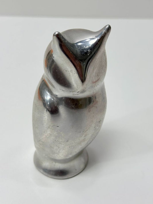 Hoselton Cast Aluminum Owl Sculpture Signed Canada Figurine 6 Inch
