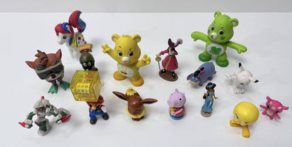 Mixed Toy Figure Lot Care Bears Pokemon Mario Peppa Pig Disney Looney Tunes Assorted