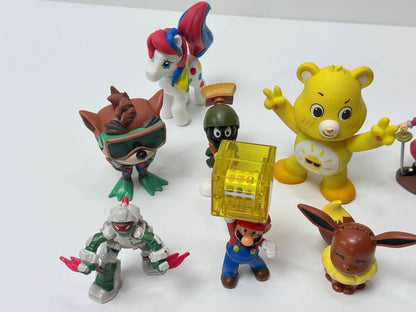 Mixed Toy Figure Lot Care Bears Pokemon Mario Peppa Pig Disney Looney Tunes Assorted