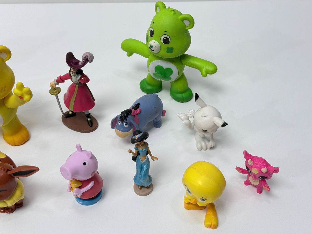 Mixed Toy Figure Lot Care Bears Pokemon Mario Peppa Pig Disney Looney Tunes Assorted