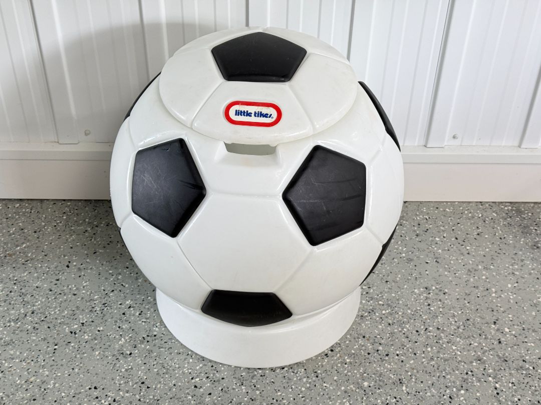 Little Tikes Soccer Ball Toy Chest – Kids Sports Storage Bin