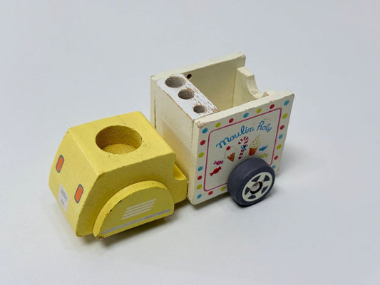 Moulin Roty Wooden Ice Cream Truck Toy Vehicle France Made Collectible
