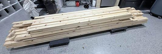 375 sq ft Rare 3 1/8" x 3/4" Pine T&G Flooring – Long 13–14' Boards, Mill Direct