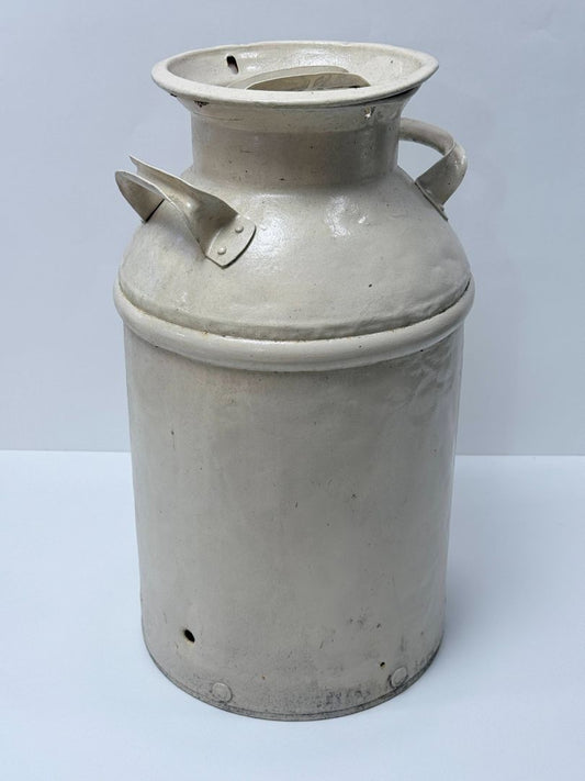 Heavy Vintage Metal Milk Can – 23" Tall Farmhouse Decor Piece