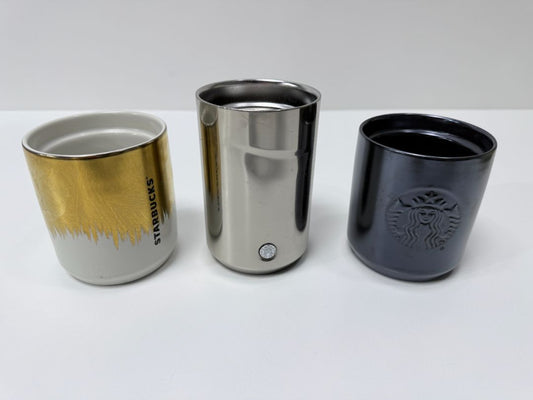 Starbucks Ceramic And Stainless Steel Tumblers Lot of Three No Lids Collectible Cups