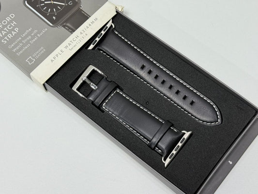 NEW Oxford Genuine Leather Watch Strap For Apple Watch 42mm 44mm Series 1 2 3 4