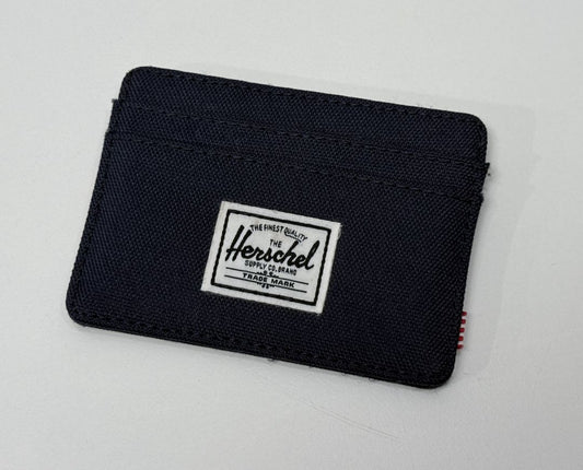Herschel Navy Canvas Card Holder Wallet Slim Minimalist Design