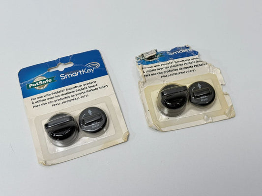 New PetSafe SmartKey Electronic Key For SmartDoor PAC11 11045 Two Individual Keys With Batteries