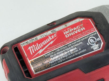 Milwaukee Brushless M18 1/4" Hex Impact Driver 2750-20 – Tool Only