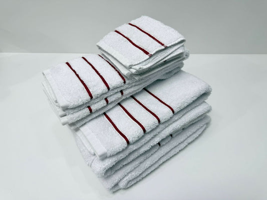 Dorlion Towels 6-Piece 100% Turkish Cotton Towel Set – Assorted Stripe Colors