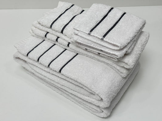 Dorlion Towels 6-Piece 100% Turkish Cotton Towel Set – Assorted Stripe Colors