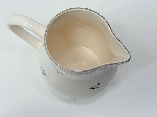 Bee Ceramic Pitcher by Certified International – 7" Tall Farmhouse Jug