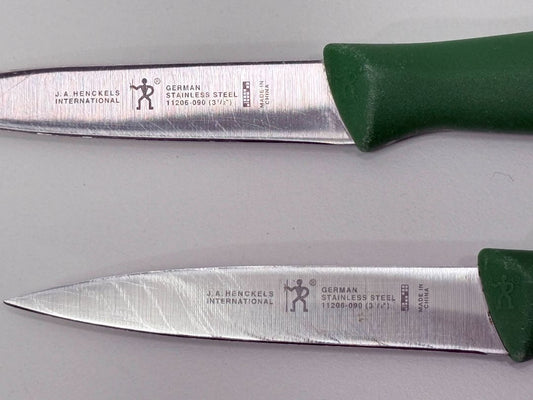 Pair of J.A. Henckels 3.5" Paring Knives German Stainless Steel