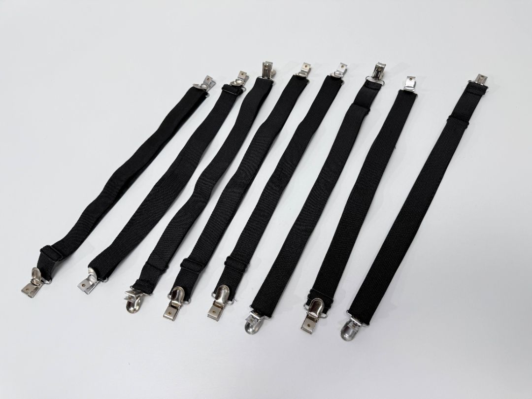 Set of 8 Adjustable Elastic Bed Sheet Straps Suspenders Fasteners Clips