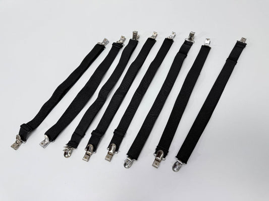 Set of 8 Adjustable Elastic Bed Sheet Straps Suspenders Fasteners Clips