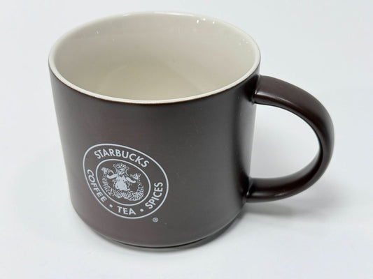 Starbucks Brown Ceramic Coffee Mug Pike Place Logo Collectible 14oz Cup