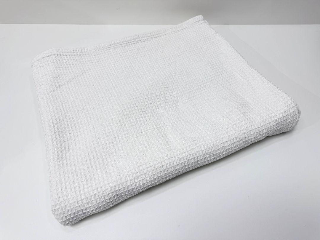 Glamburg 100% Cotton Waffle Weave Thermal Blanket Queen Size 90" x 80" Soft Breathable