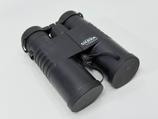 Tasco Sierra 10x42 Waterproof Binoculars With Lens Caps Rubber Grip Compact Design