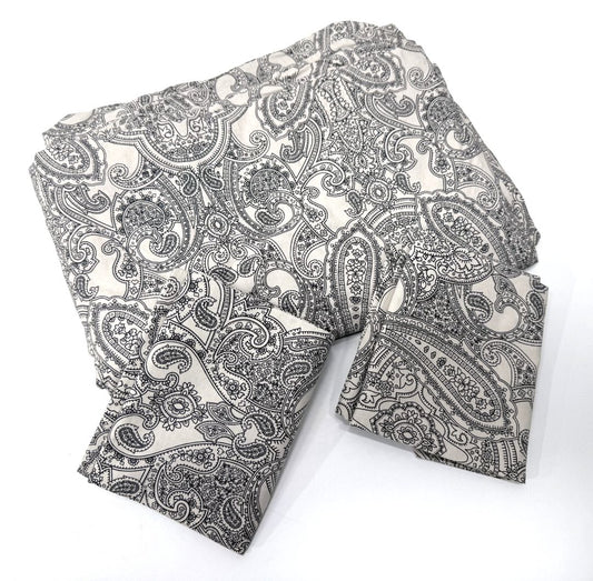 IKEA Jättevallmo Twin Duvet Cover Set With Two Pillow Shams Paisley Cotton