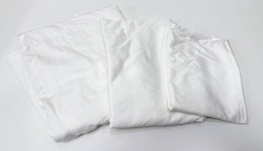 NEW Hometrends Twin White Sheet Set 100 Percent Cotton with Minor Flaw
