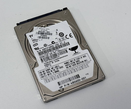 Toshiba 2.5" 250GB SATA Laptop Hard Drive / HP P/N 480600-001