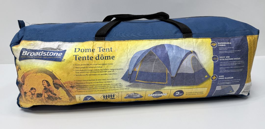 Broadstone 7-Person Dome Tent with Rainfly and Divider
