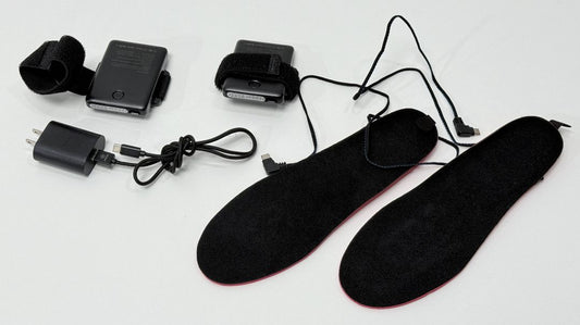 Rechargeable Heated Insoles Size Small with Battery Packs and Charger