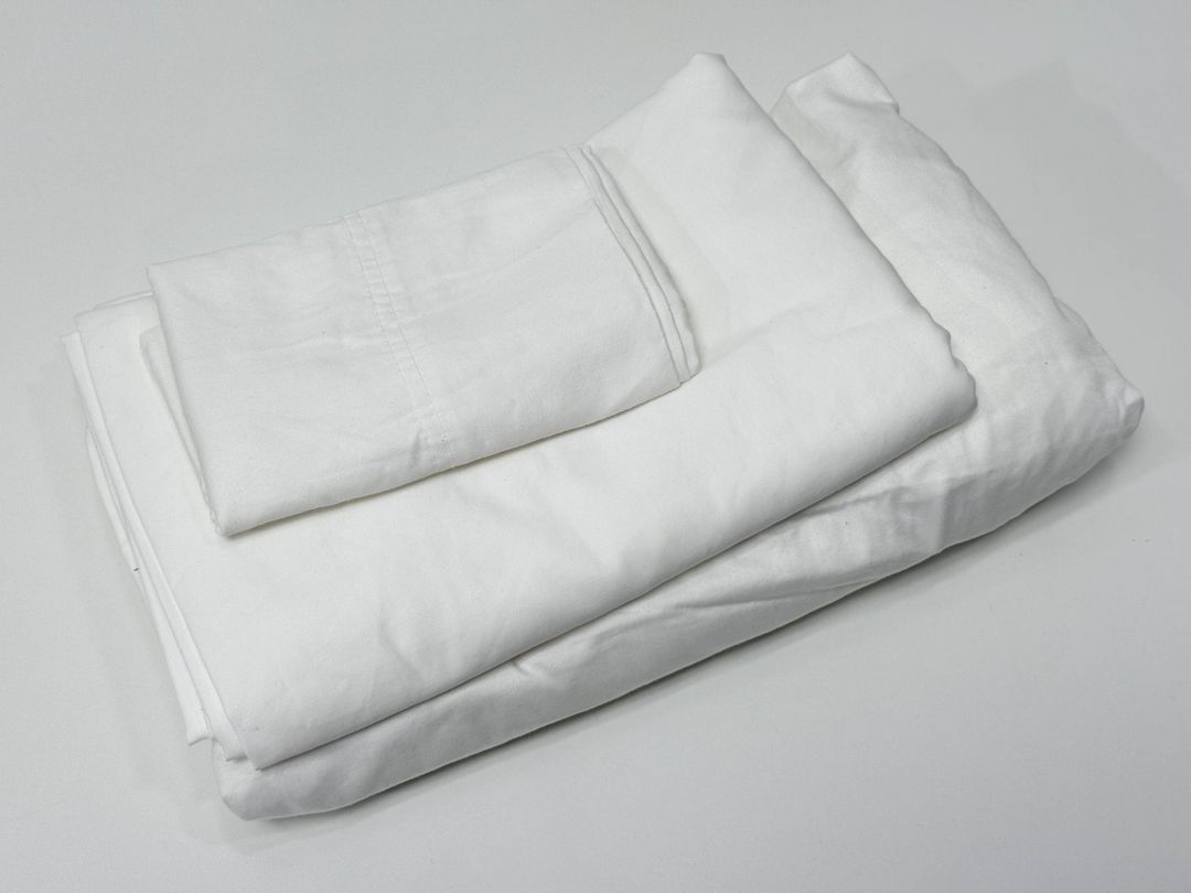 Twin Sheet Set White 100 Percent Cotton by Hometrends