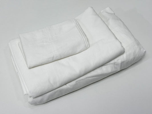 Twin Sheet Set White 100 Percent Cotton by Hometrends