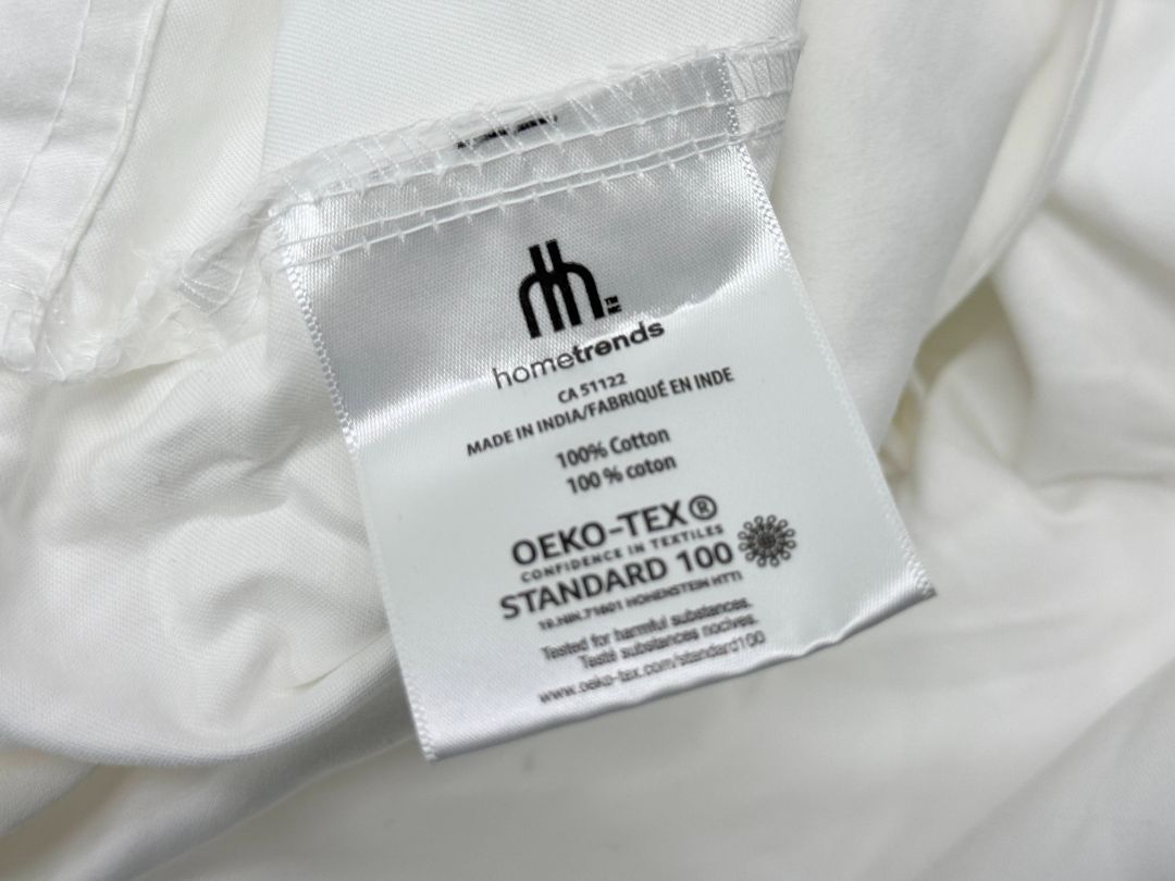Twin Sheet Set White 100 Percent Cotton by Hometrends