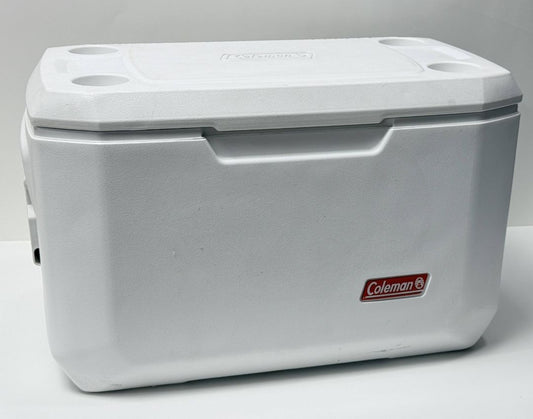 Coleman 70 Quart Xtreme Large White Cooler Heavy Duty Ice Chest With Hinged Lid