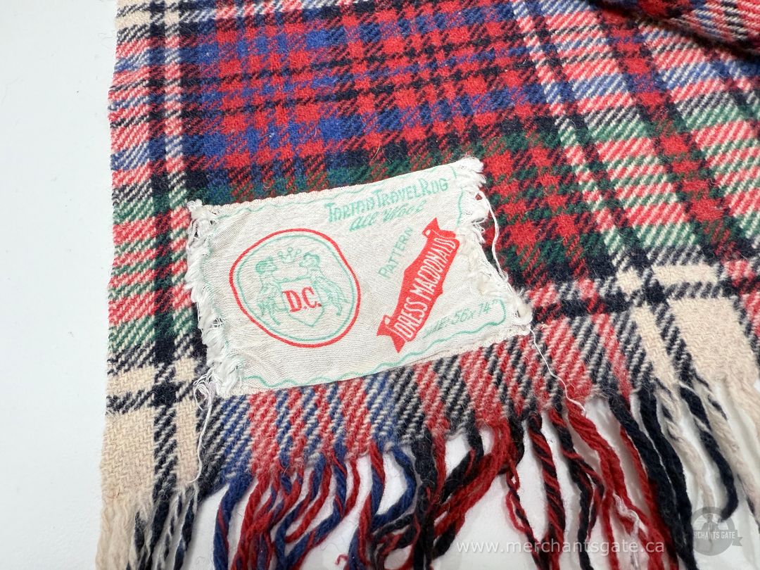 Vintage Dress MacDonalds Wool Travel Rug Tartan Blanket