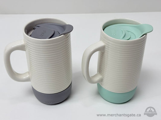 Ello Ceramic Travel Mugs Set Of Two With Silicone Lids
