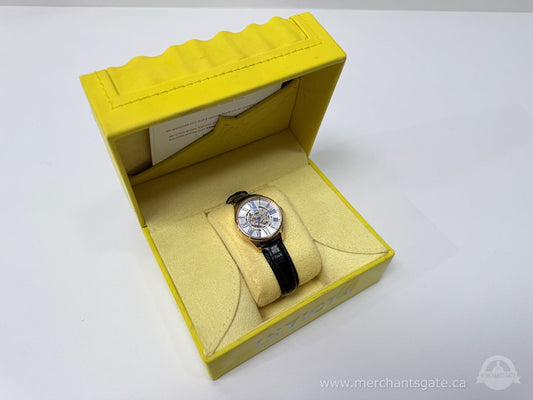 Invicta Men’s Automatic Skeleton Watch – Model 23660 / Rose Gold Case / Leather Strap