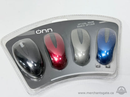 New ONN Optical Mouse Set USB Wired Interchangeable Color Panels 4 Pack