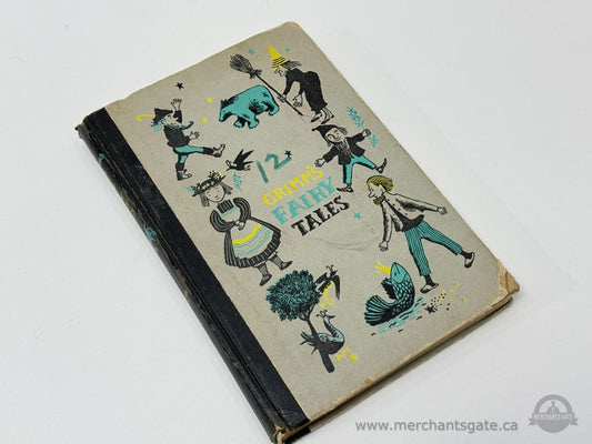 Vintage 1954 Grimms Fairy Tales Illustrated Hardcover Nelson Doubleday