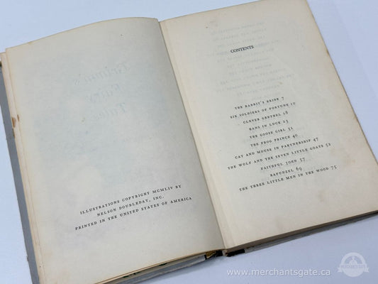 Vintage 1954 Grimms Fairy Tales Illustrated Hardcover Nelson Doubleday