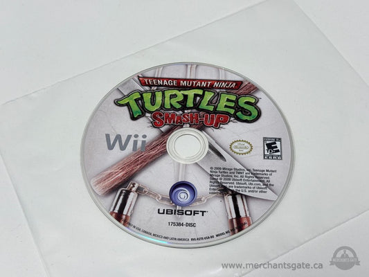 Teenage Mutant Ninja Turtles Smash Up Wii Game Disc Only Tested Works