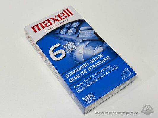 Maxell VHS Videocassette 6 Hour Standard Grade T 120 New