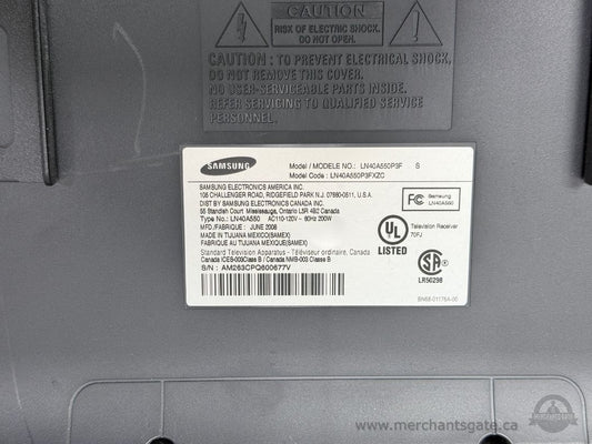 Samsung LN40A550 40-Inch LCD TV with Wall Mount and Remote