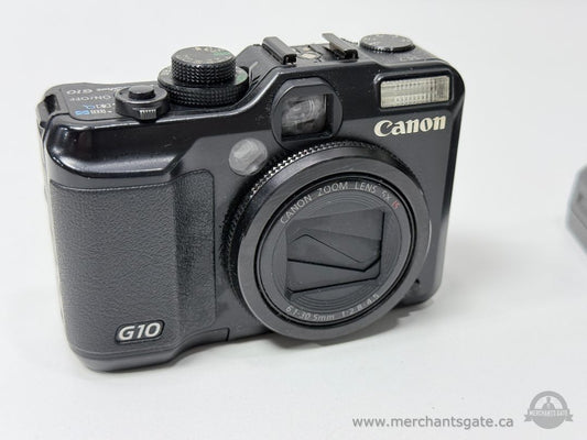 Canon PowerShot G10 Digital Camera Bundle 14.7MP RAW SD Card Charger