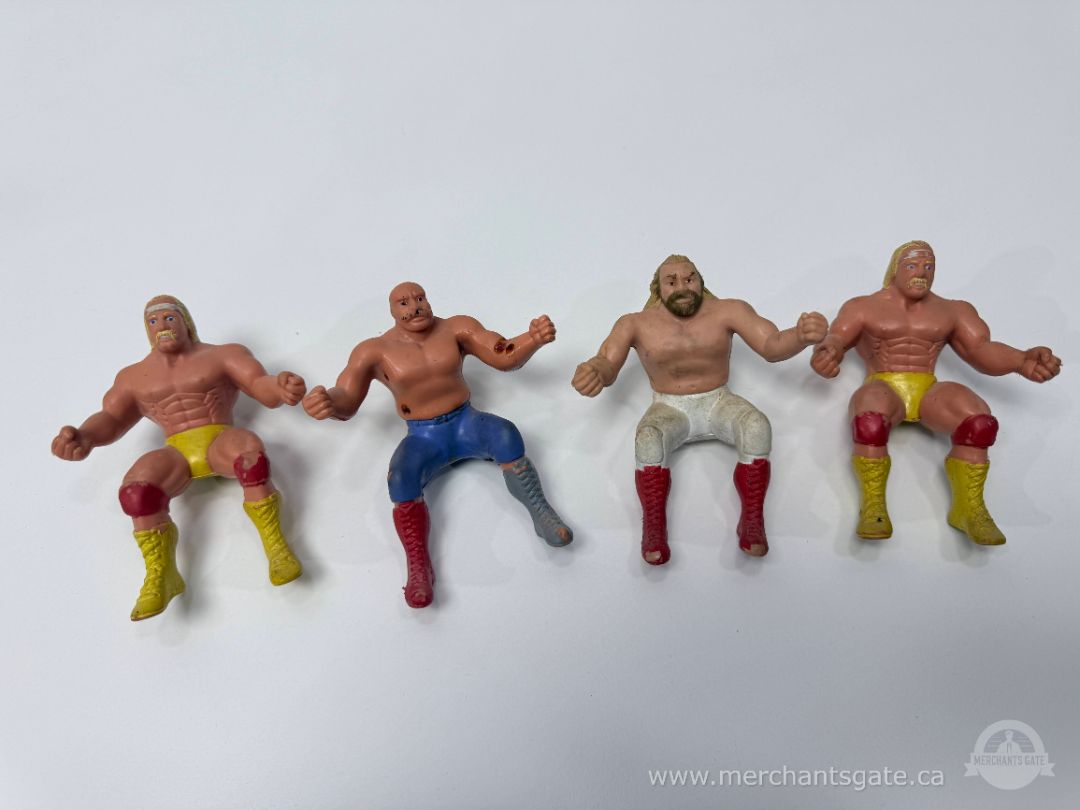 1986 LJN WWF Thumb Wrestlers Lot Set of Four
