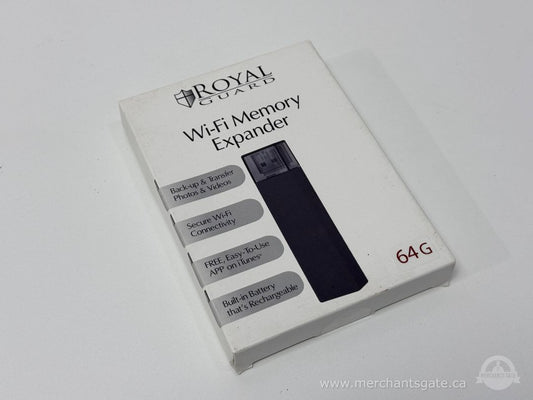 Royal Guard 64GB Wi-Fi Memory Expander Backup Drive iPhone iPad Wireless Storage